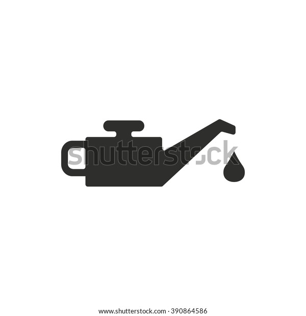 Oil   vector icon. Black \
illustration isolated on white  background for graphic and web\
design.