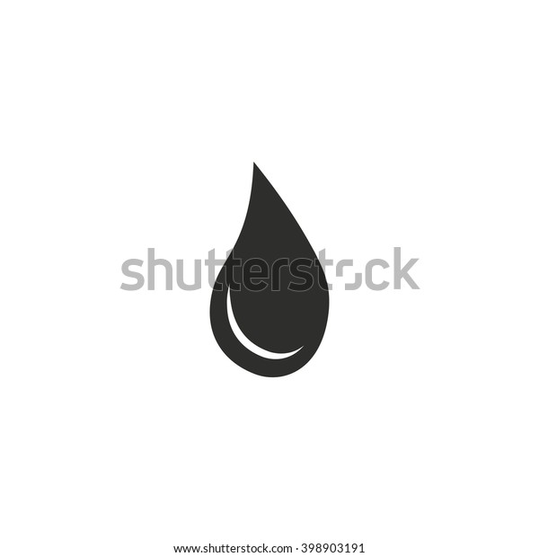 Oil   vector icon. Black \
illustration isolated on white  background for graphic and web\
design.