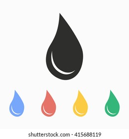 Oil  vector icon. Illustration isolated on white  background for graphic and web design.