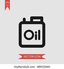 Oil vector icon, illustration symbol