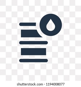 Oil vector icon isolated on transparent background, Oil transparency concept can be used web and mobile