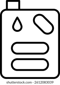 Oil Vector Line Icon Design