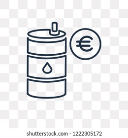Oil vector outline icon isolated on transparent background, high quality linear Oil transparency concept can be used web and mobile