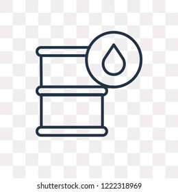 Oil vector outline icon isolated on transparent background, high quality linear Oil transparency concept can be used web and mobile
