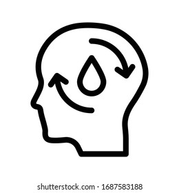 icono de línea delgada del vector de aceite 