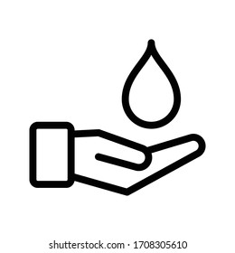 icono de línea delgada del vector de aceite 