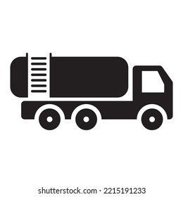  oil vehicle icon vector design template in black color isolated sign on white background