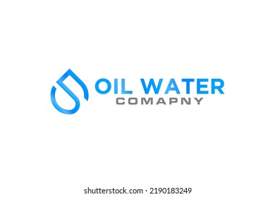 Oil water company logo energy icon symbol initial S letter illustration
