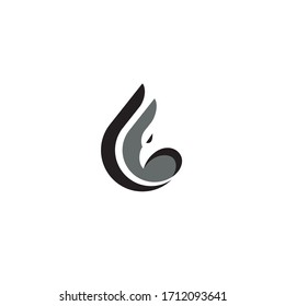 Oil or Water Drop and Falcon logo / icon design