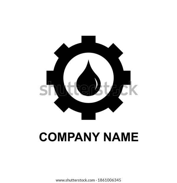Oil Water Drop Gear Icon\
Logo
