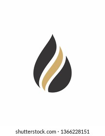 Oil Or Water Drop Logo Vector 