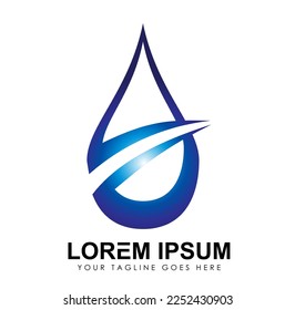 Logotipo de caída de agua de aceite vector Icono Icono Ilustración de la seña de fondo blanco aislado