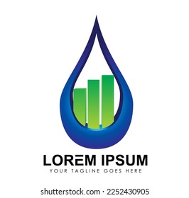 Oil Water Drop Logo vector Icon Sign illustration in white background isolated
