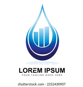 Oil Water Drop Logo vector Icon Sign illustration in white background isolated