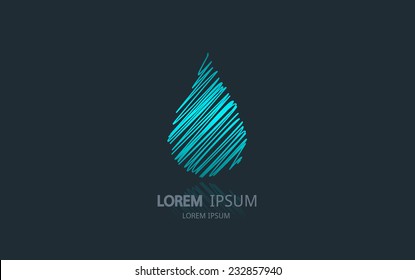 Oil or water drop logo. Vector logotype design.