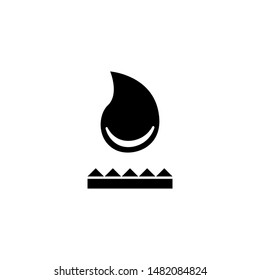 Oil, Water or Glue Drop. Flat Vector Icon illustration. Simple black symbol on white background. Oil, Water or Glue Drop sign design template for web and mobile UI element
