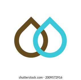 oil water logo vector design template