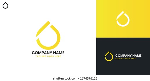 Oil or Waterdrop Logo - All elements on this template are editable with vector software