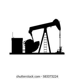Oil well isolated vector