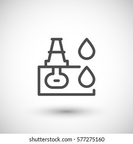 Oil well line icon