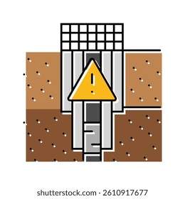 oil well plugging petroleum engineer color icon vector. oil well plugging petroleum engineer sign. isolated symbol illustration