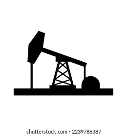 Oil well vector icon. Oil extraction sign.