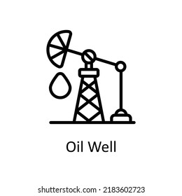 Oil Well vector Solid Icon Design illustration on White background. EPS 10 File 