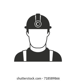Oil worker icon. Black silhouette  illustration of Oil worker vector icon for web isolated on white background