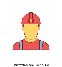 Oil worker icon. Cartoon illustration of Oil worker vector icon for web isolated on white background
