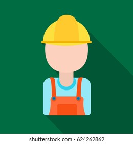 Oil worker icon in flat style isolated on white background. Oil industry symbol stock vector illustration.