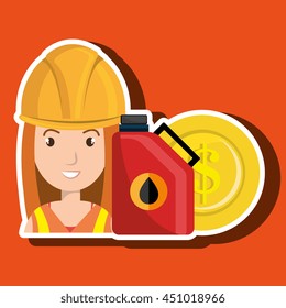 oil worker person isolated icon design, vector illustration  graphic 