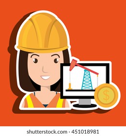 oil worker person isolated icon design, vector illustration  graphic 