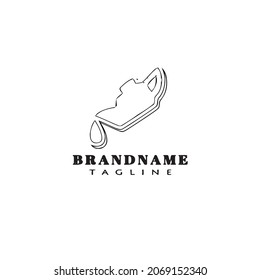 oilcan logo cartoon icon design template black modern isolated illustration