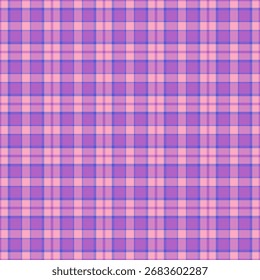 Oilcloth plaid textile pattern, layout background seamless tartan. Uk texture check fabric vector in purple and red colors palette.