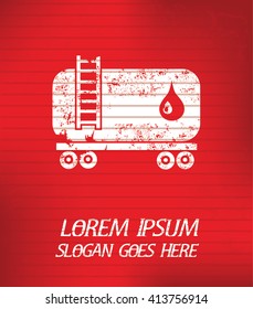 Oil,energy on red background,poster grunge design