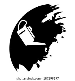Oiler - black blob. Vector illustration.