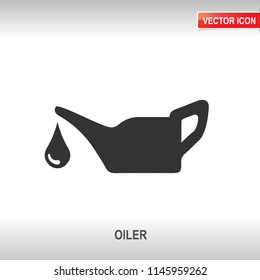 oiler black vector icon on white background