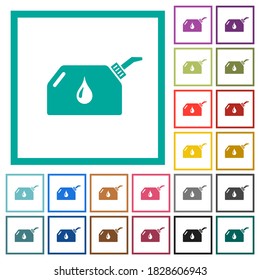 Iconos de color plano de acedera con marcos cuadrantes sobre fondo blanco