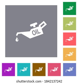 Iconos planos de aceitunas sobre fondo cuadrado de color sencillo