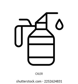 oiler icon. Line Art Style Design Isolated On White Background