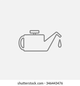 Oiler line icon for web, mobile and infographics. Vector dark grey icon isolated on light grey background.