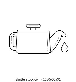 Icono de línea vectorial de la avenida aislado en fondo blanco. Icono de la línea vectorial de la acedera con gota para infografía, sitio web o aplicación.