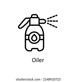 Oiler vector outline icon for web isolated on white background EPS 10 file