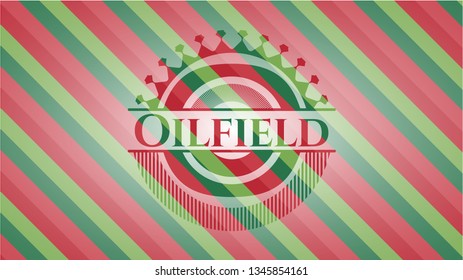 Oilfield christmas emblem.