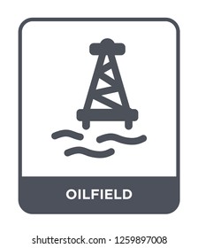oilfield icon vector on white background, oilfield trendy filled icons from Industry collection, oilfield simple element illustration