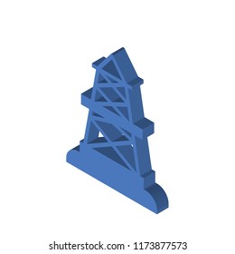 Oilfield Isometric Left Top View 3D Icon