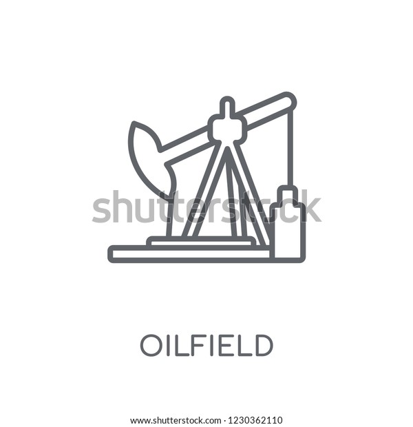 Oilfield linear icon. Modern\
outline Oilfield logo concept on white background from Industry\
collection. Suitable for use on web apps, mobile apps and print\
media.