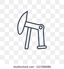 Oilfield vector outline icon isolated on transparent background, high quality linear Oilfield transparency concept can be used web and mobile