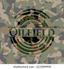 Oilfield Written On Camouflage Texture Vector Stock Vector (Royalty ...