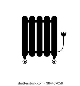 oil-filled radiator heater flat icon